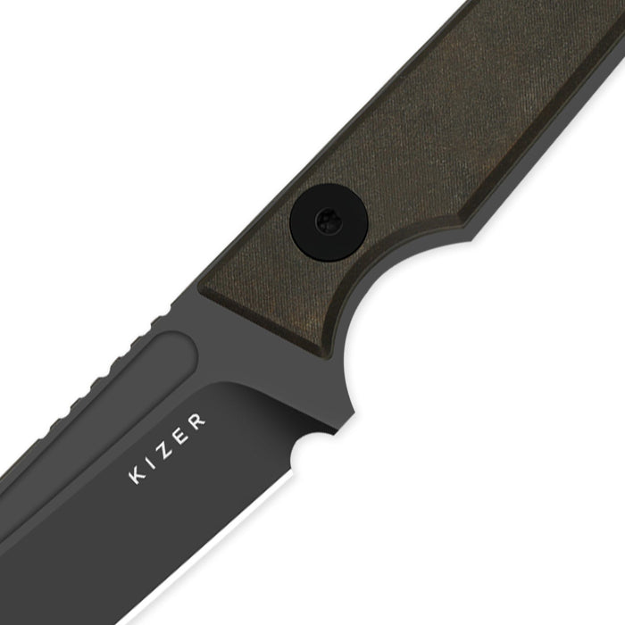 Kizer 1079A2 Phasmids (AEB-L, Sheepsfoot, Stonewashed, Chocolate Glacier) Fixed Blade Knife