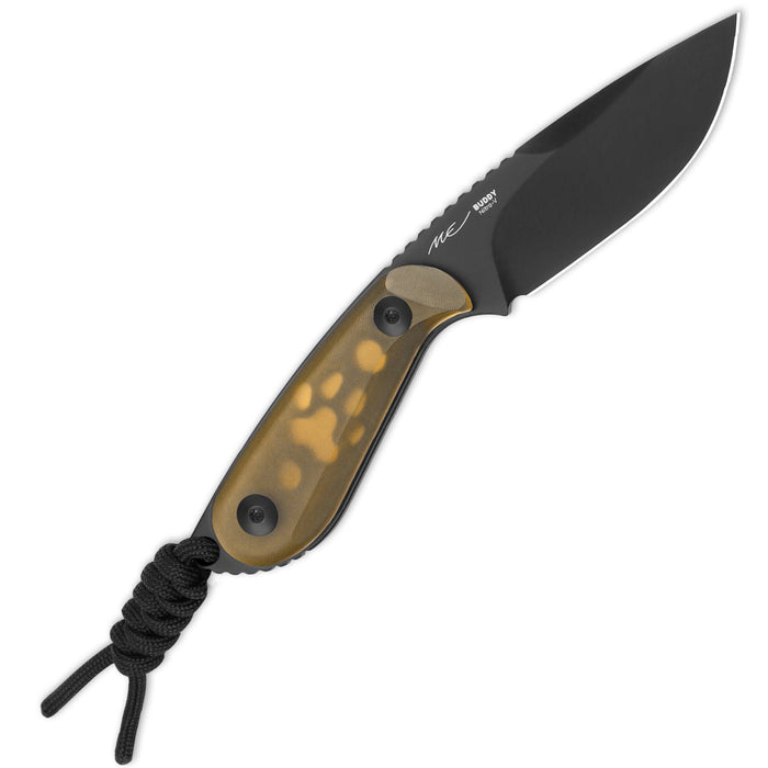Kizer 1081A1 Buddy (Nitro V, Drop Point, PEI, Yellow) Fixed Blade Knife
