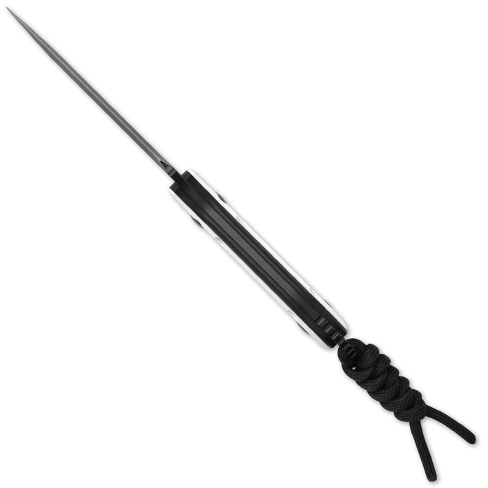 Kizer 1081A3 Buddy (Nitro V, Drop Point, G10, Black/White) Fixed Blade Knife