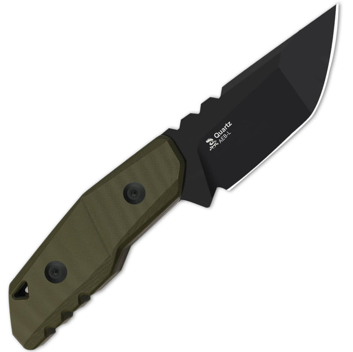 Kizer 1086A1 Quartz (AEB-L, Tanto, Stonewashed, G10) Fixed Blade Knife
