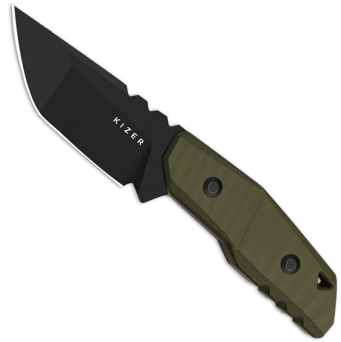 Kizer 1086A1 Quartz (AEB-L, Tanto, Stonewashed, G10) Fixed Blade Knife