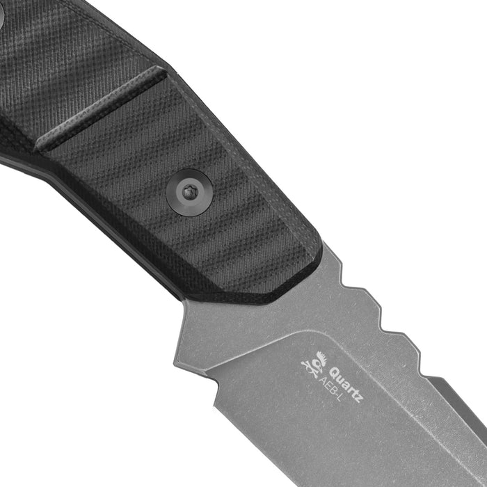 Kizer 1086A2 Quartz (AEB-L, Tanto, Stonewashed, G10) Fixed Blade Knife