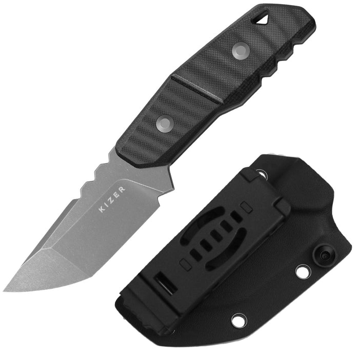 Kizer 1086A2 Quartz (AEB-L, Tanto, Stonewashed, G10) Fixed Blade Knife