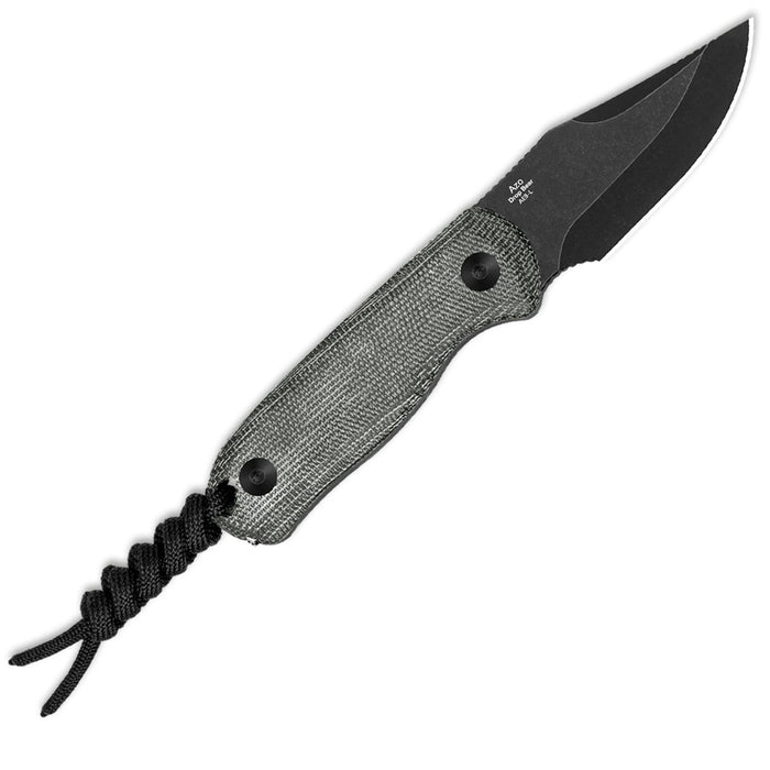 Kizer 1092A1 Drop Bear (AEB-L, Clip Point, Stonewashed, Micarta) Fixed Blade Knife