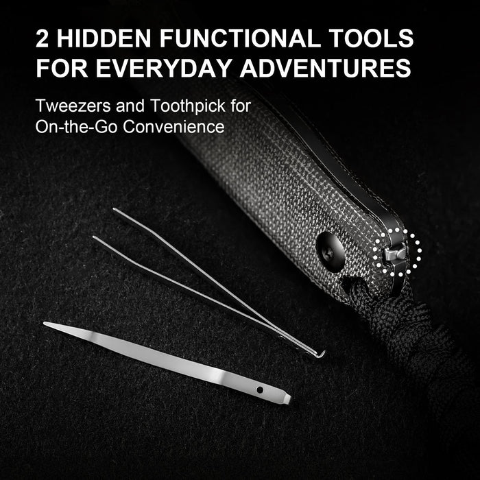 Kizer 1092A1 Drop Bear (AEB-L, Clip Point, Stonewashed, Micarta) Fixed Blade Knife