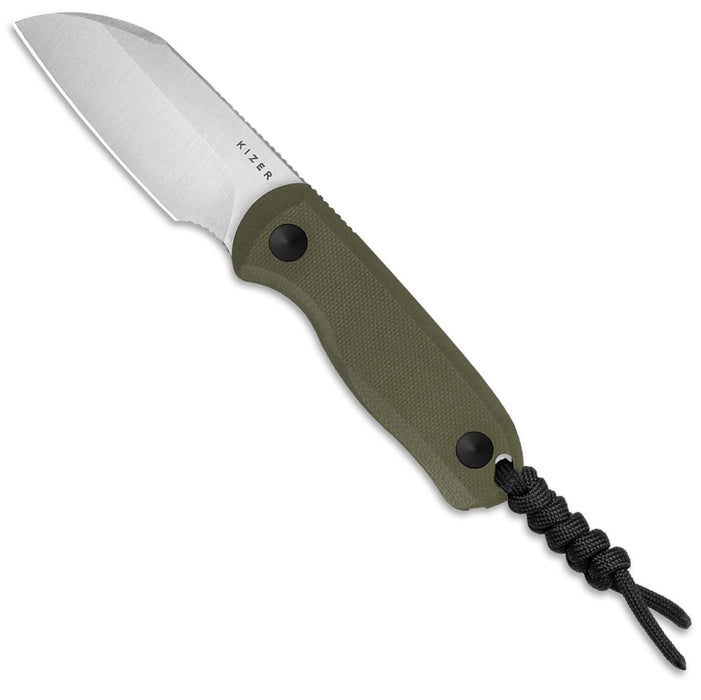 Kizer 1093A1 Drop Bear (AEB-l, Sheepsfoot, Satin, G10) Fixed Blade Knife