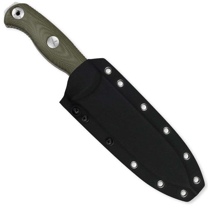 Kizer 1103A1 Drop Bear Fix 7 (AEB-L, Stonewashed, Drop Point, Micarta) Fixed Blade Knife