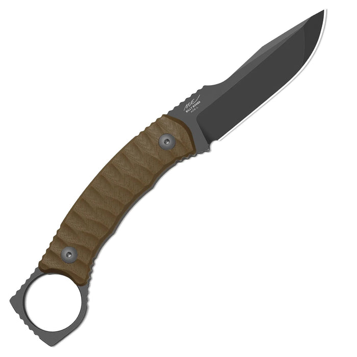 Kizer 1115A2 Billy Bones (AEB-L, Drop Point, Gray PVD, Stonewashed, G10) Fixed Blade Knife