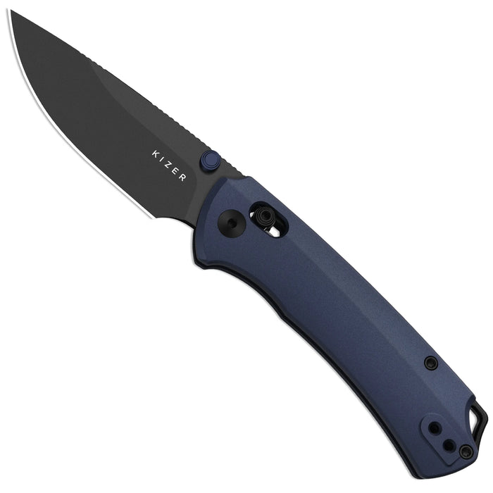 Kizer Ki3490.2CDA2 T1 CD (M390, Drop Point, Black Matte DLC Ultra, Aluminum) Pocket Knife