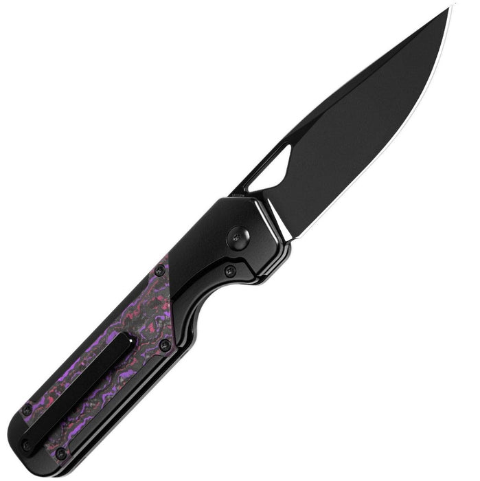 Kizer Ki3634A2 Militaw (S45VN, Drop Point, Black, Titanium) Pocket Knife