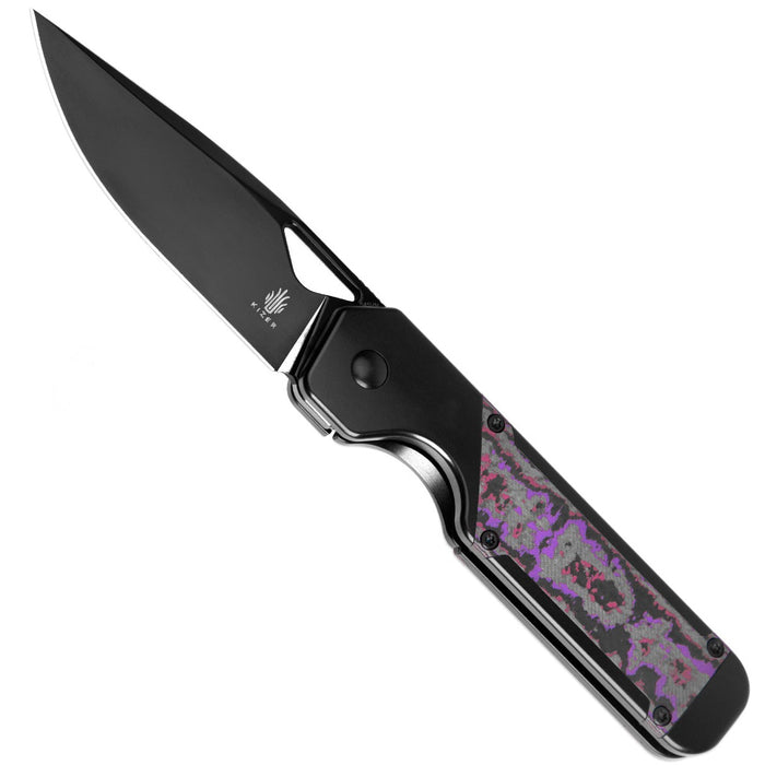 Kizer Ki3634A2 Militaw (S45VN, Drop Point, Black, Titanium) Pocket Knife