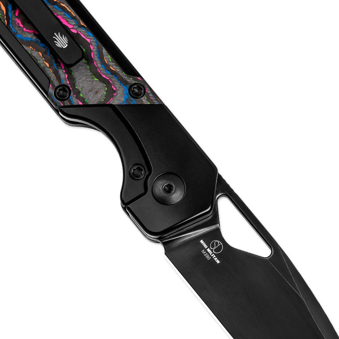 Kizer Ki3634SA1 Mini Militaw (M390, Drop Point, Black, Titanium) Pocket Knife