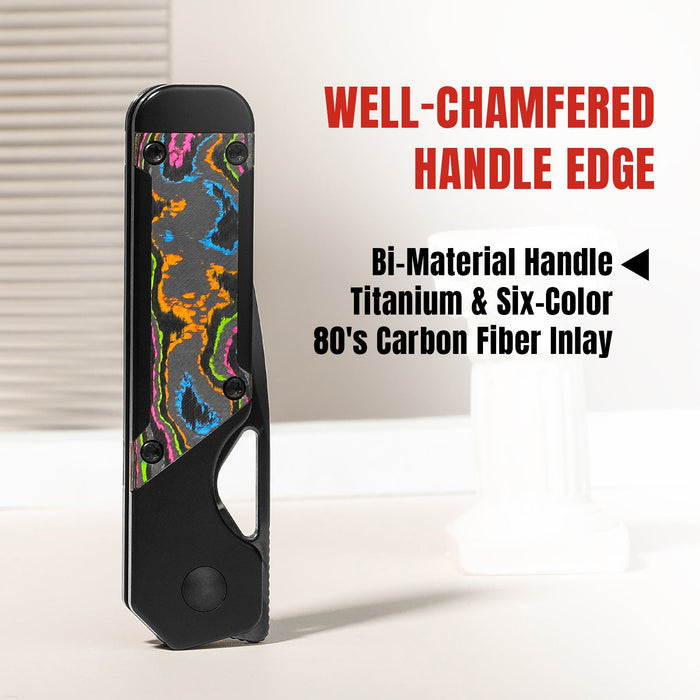 Kizer Ki3634SA1 Mini Militaw (M390, Drop Point, Black, Titanium) Pocket Knife