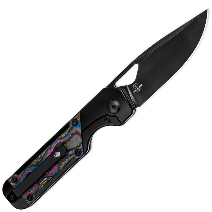 Kizer Ki3634SA1 Mini Militaw (M390, Drop Point, Black, Titanium) Pocket Knife