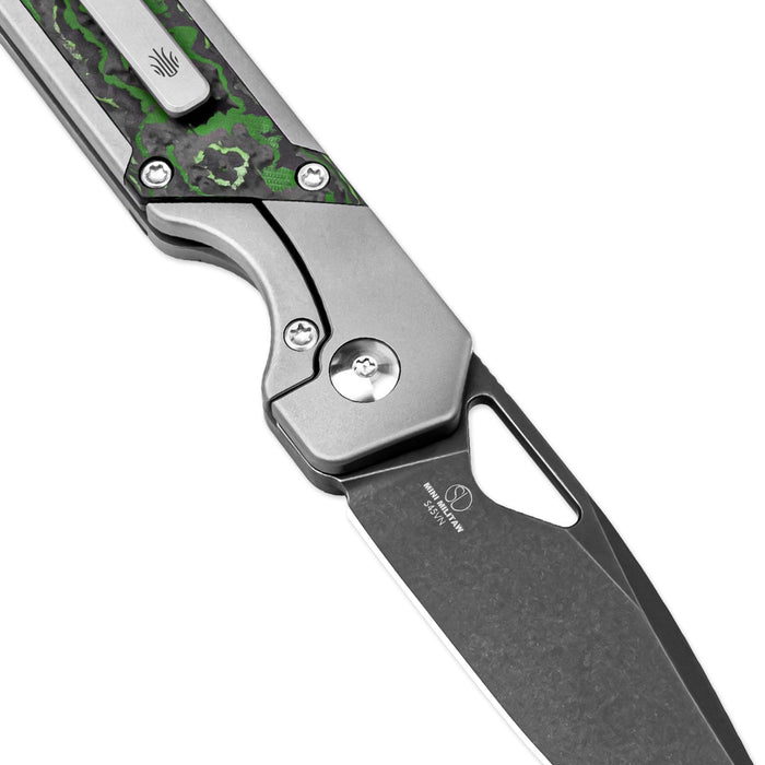 Kizer Ki3634SA2 Mini Militaw (S45VN, Drop Point, Titanium/Jungle Wear) Pocket Knife