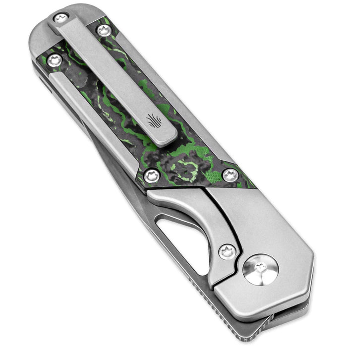 Kizer Ki3634SA2 Mini Militaw (S45VN, Drop Point, Titanium/Jungle Wear) Pocket Knife