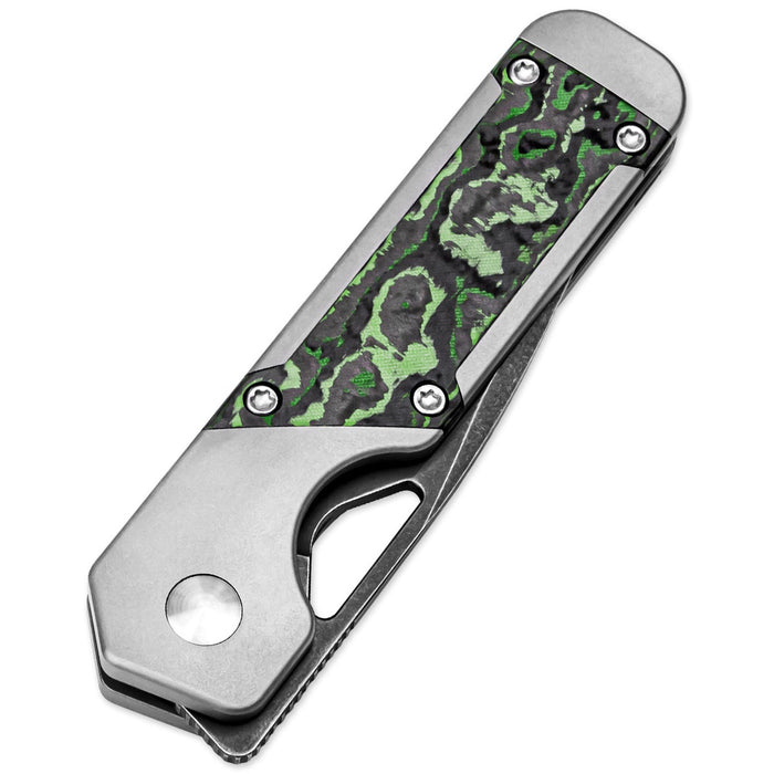 Kizer Ki3634SA2 Mini Militaw (S45VN, Drop Point, Titanium/Jungle Wear) Pocket Knife