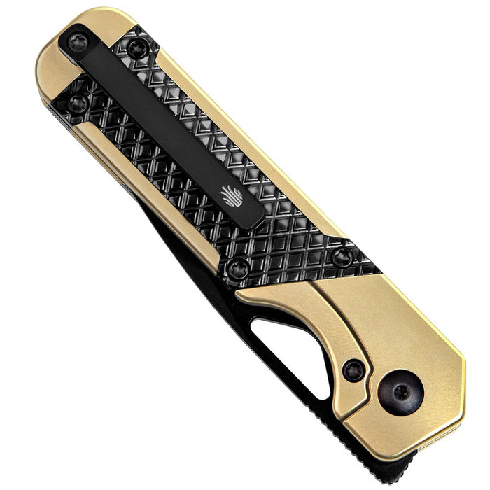 Kizer Ki3634SA3 Mini Militaw (S45VN, Drop Point, Black, Titanium/Zirconium) Pocket Knife