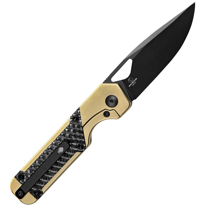 Kizer Ki3634SA3 Mini Militaw (S45VN, Drop Point, Black, Titanium/Zirconium) Pocket Knife