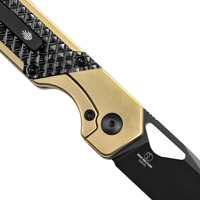 Kizer Ki3634SA3 Mini Militaw (S45VN, Drop Point, Black, Titanium/Zirconium) Pocket Knife