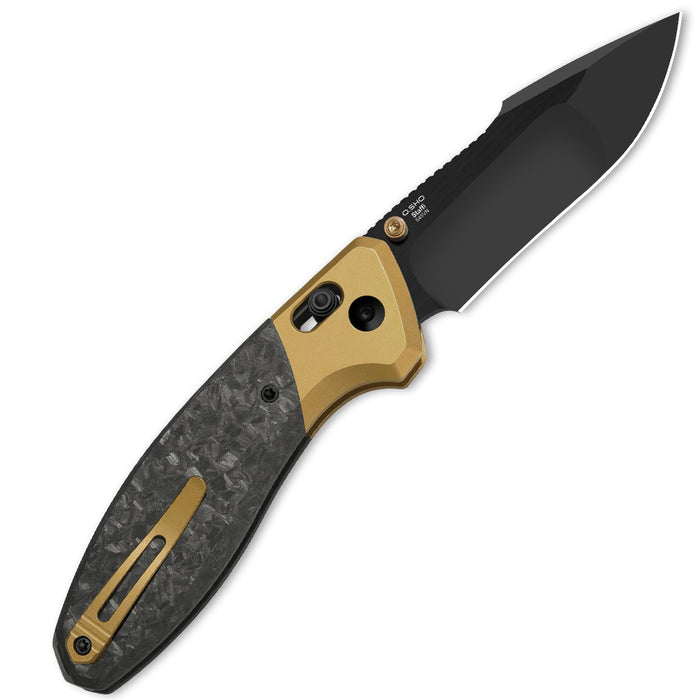 Kizer Ki3695A1 Staffi (S45VN, Harpoon, Stonewashed, Titanium/Carbon Fiber) Pocket Knife