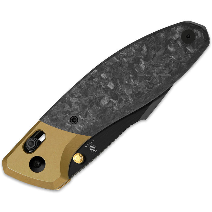Kizer Ki3695A1 Staffi (S45VN, Harpoon, Stonewashed, Titanium/Carbon Fiber) Pocket Knife