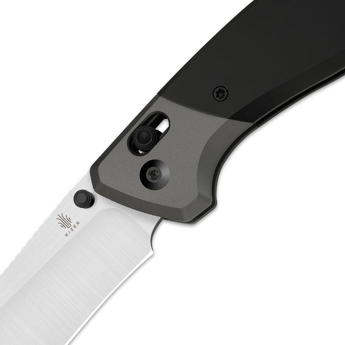 Kizer Ki3695A2 Staffi (S45VN, Harpoon, Hand-Brushed, Titanium) Pocket Knives