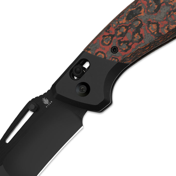 Kizer Ki3695A3 Bulli (S45VN, Drop Point, Stonewashed, Titanium/Fat Carbon) Pocket Knife