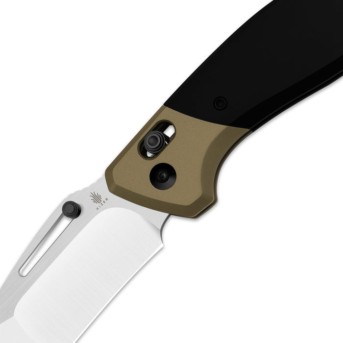 Kizer Ki3695A4 Bulli (S45VN, Drop Point, Hand-Brushed, Titanium) Pocket Knife