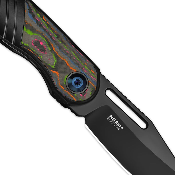 Kizer Ki3720A1 Raze (S45VN, Clip Point, Matt DLC-Ultra, Titanium) Pocket Knife