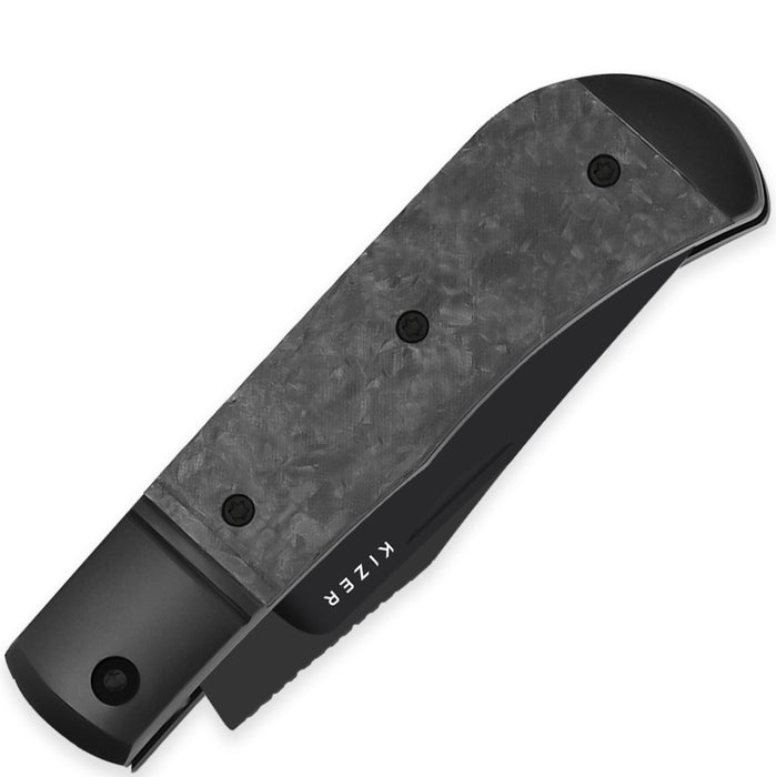 Kizer Ki3761A1 Trestle (S45VN, Clip Point, DLC, Titanium/Carbon Fiber) Slip Joint Pocket Knife