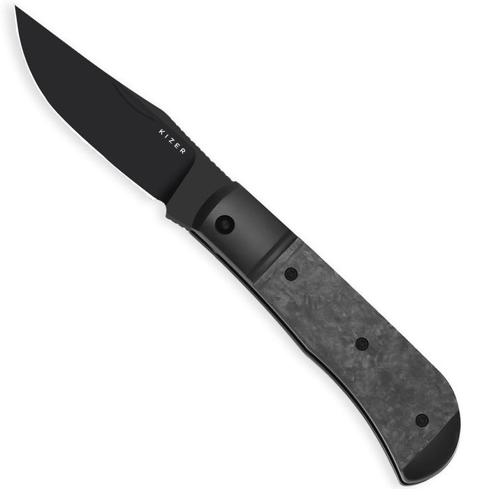 Kizer Ki3761A1 Trestle (S45VN, Clip Point, DLC, Titanium/Carbon Fiber) Slip Joint Pocket Knife