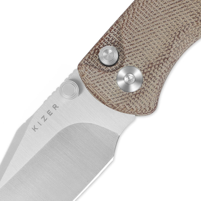 Kizer V3619.2CC1 Drop Bear 2 (Nitro V, Clip Point, Satin, Micarta) Pocket Knife