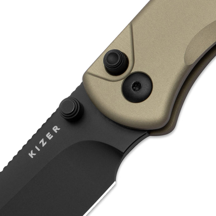Kizer V3619.2CD1 Drop Bear 2 (Nitro V, Drop Point, Black, Aluminum) Pocket Knife