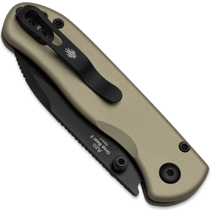 Kizer V3619.2CD1 Drop Bear 2 (Nitro V, Drop Point, Black, Aluminum) Pocket Knife
