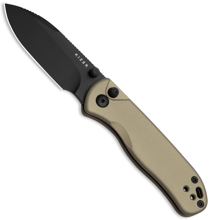 Kizer V3619.2CD1 Drop Bear 2 (Nitro V, Drop Point, Black, Aluminum) Pocket Knife
