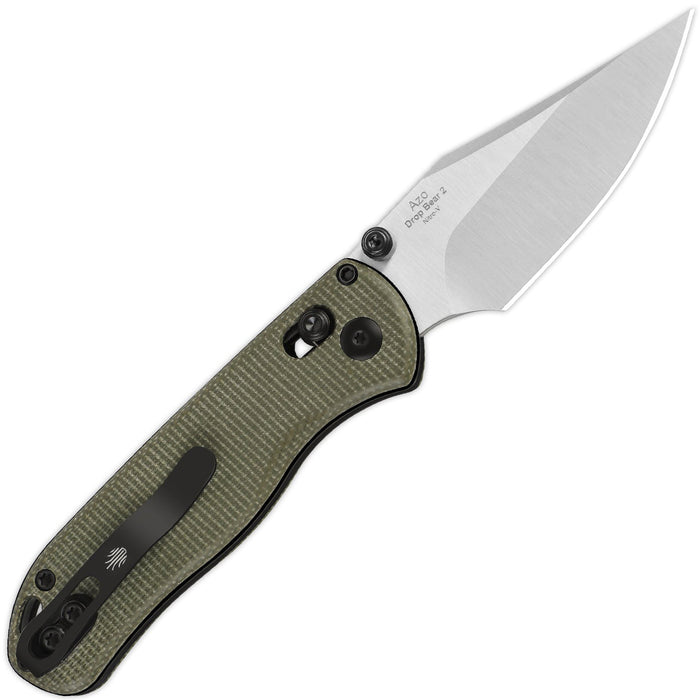 Kizer V3619.2KC1 Drop Bear 2 (Nitro V, Clip Point, Satin, Micarta) Pocket Knife