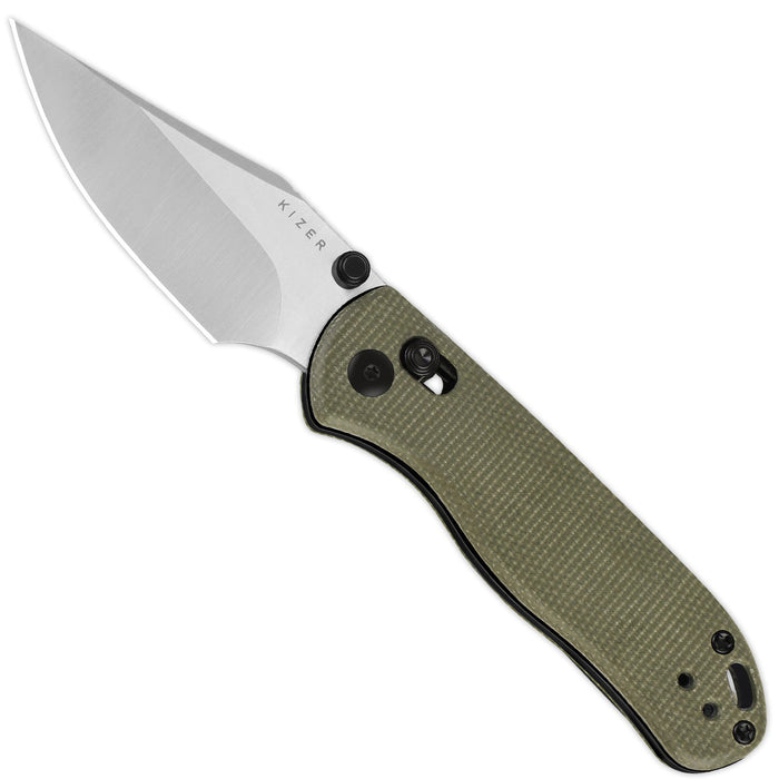 Kizer V3619.2KC1 Drop Bear 2 (Nitro V, Clip Point, Satin, Micarta) Pocket Knife