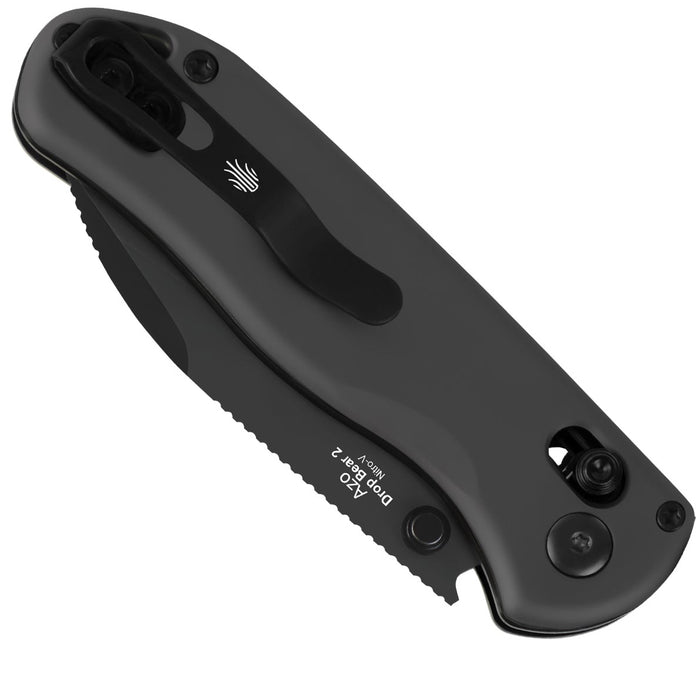 Kizer V3619.2KD2 Drop Bear 2 (Nitro V, Drop Point, Black DLC, Aluminum) Pocket Knife