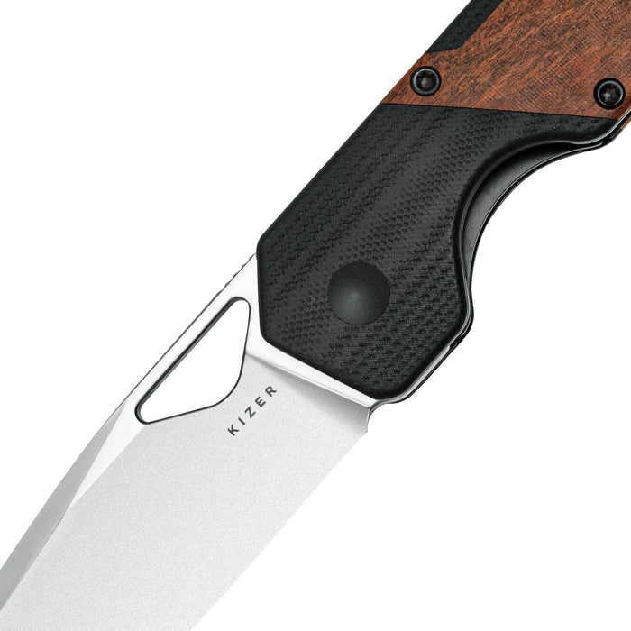 Kizer V3634C2 Militaw (154CM, Drop Point, G10/Mkuruti) Pocket Knife