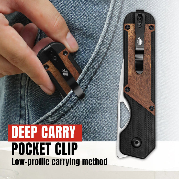 Kizer V3634C2 Militaw (154CM, Drop Point, G10/Mkuruti) Pocket Knife