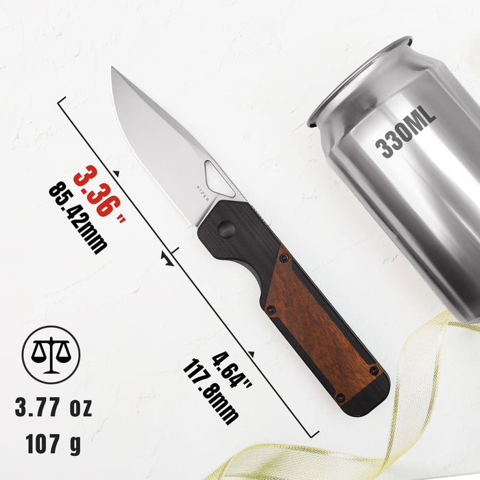 Kizer V3634C2 Militaw (154CM, Drop Point, G10/Mkuruti) Pocket Knife