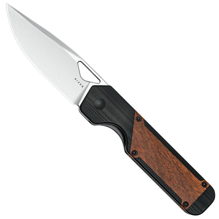 Kizer V3634C2 Militaw (154CM, Drop Point, G10/Mkuruti) Pocket Knife