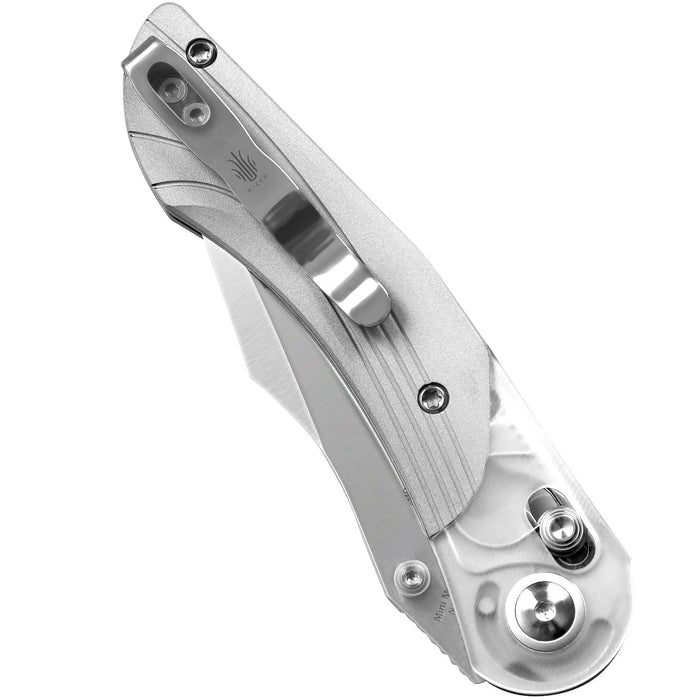 Kizer V3636A1 Mini Mystic (Nitro V, Clip Point, Satin, Acrylic/Aluminum) Pocket Knife