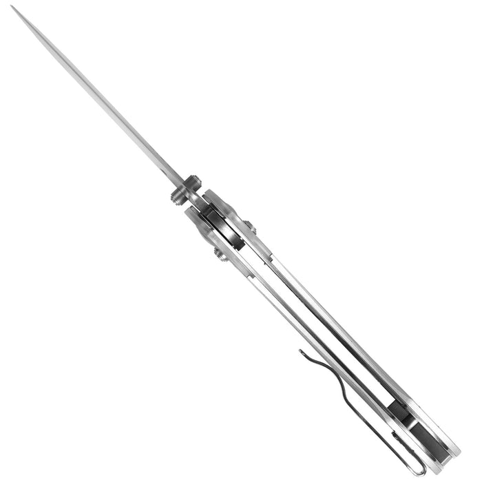 Kizer V3636A1 Mini Mystic (Nitro V, Clip Point, Satin, Acrylic/Aluminum) Pocket Knife