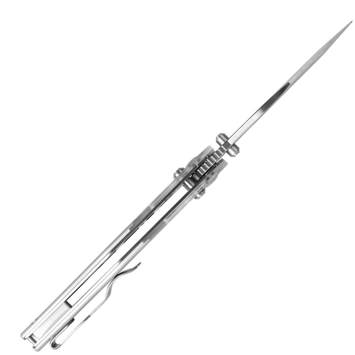 Kizer V3636A1 Mini Mystic (Nitro V, Clip Point, Satin, Acrylic/Aluminum) Pocket Knife