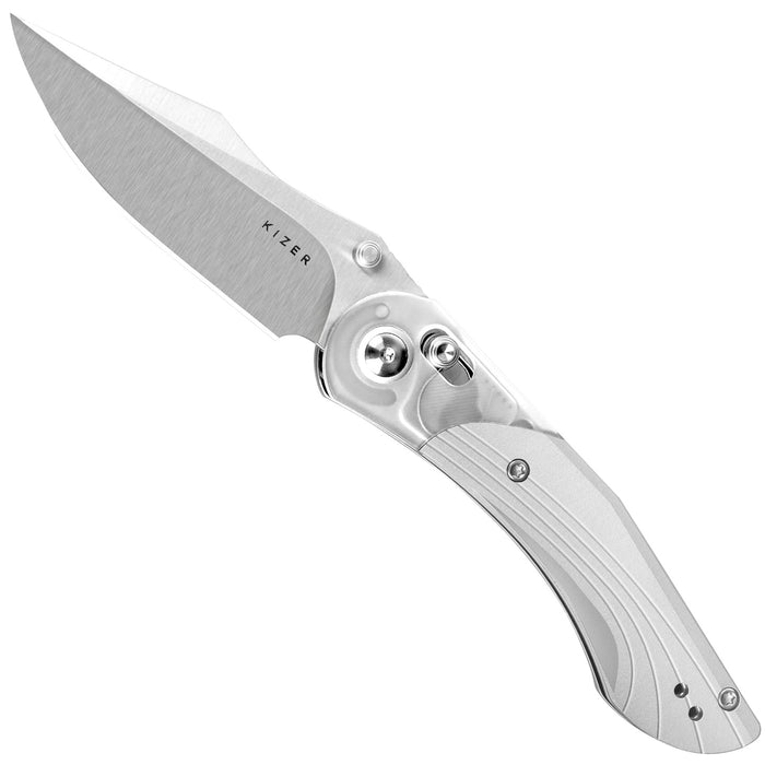 Kizer V3636A1 Mini Mystic (Nitro V, Clip Point, Satin, Acrylic/Aluminum) Pocket Knife