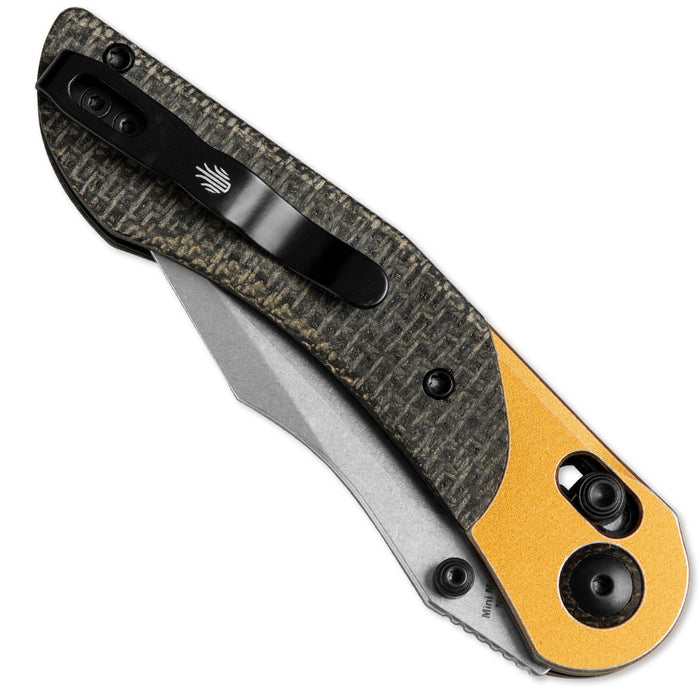 Kizer V3636A2 Mini Mystic (Nitro V, Clip Point, Satin, Aluminum/Micarta) Pocket Knife