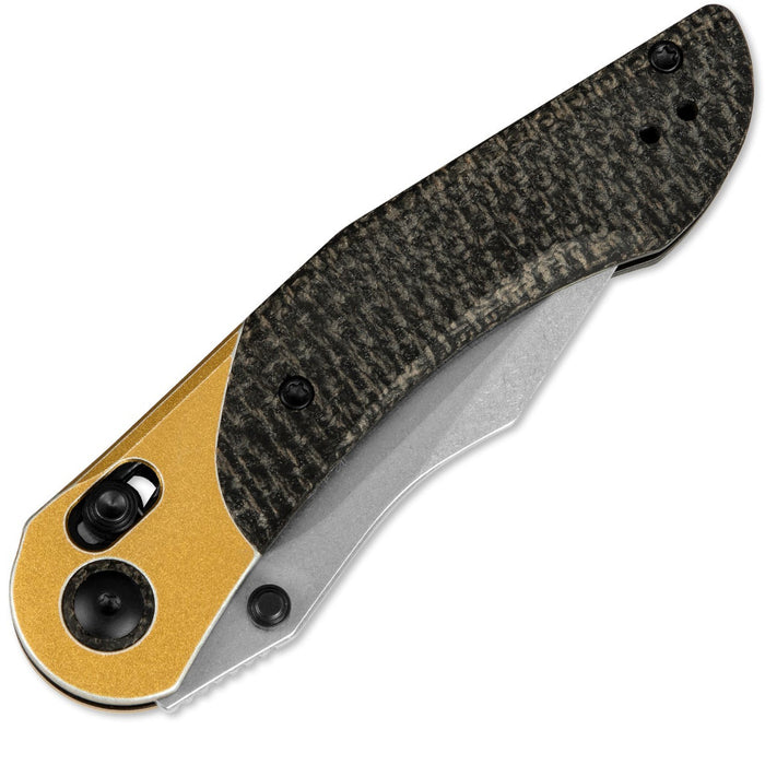 Kizer V3636A2 Mini Mystic (Nitro V, Clip Point, Satin, Aluminum/Micarta) Pocket Knife