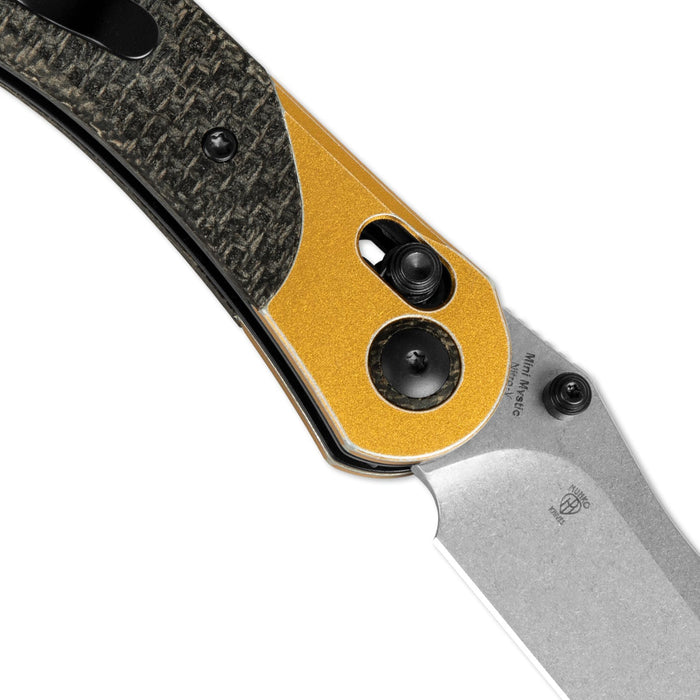 Kizer V3636A2 Mini Mystic (Nitro V, Clip Point, Satin, Aluminum/Micarta) Pocket Knife